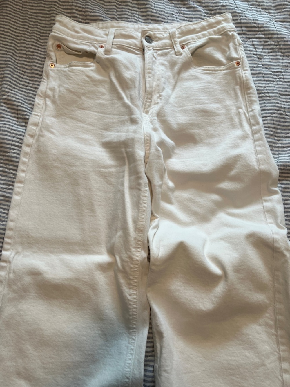 GAP White Curvy Stride Ankle High-Rise Jeans